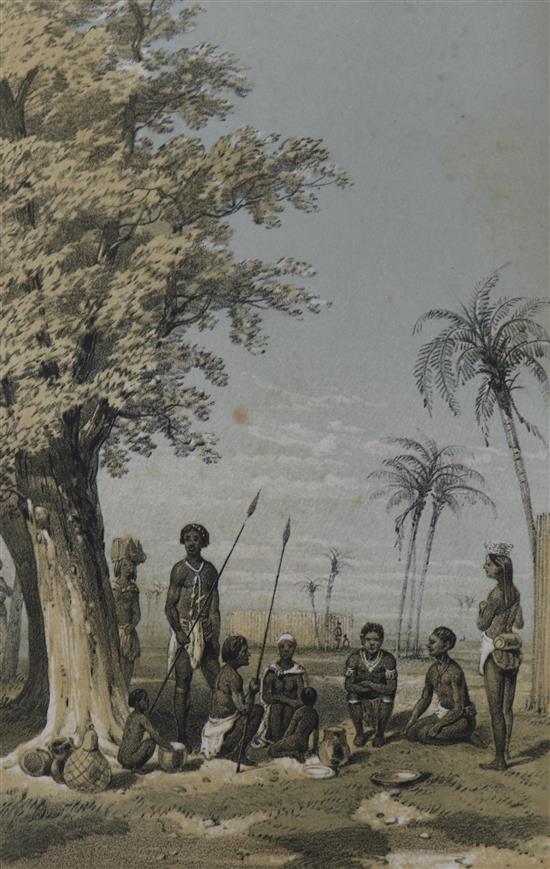 Galton, Francis - Narrative of an Explorer in Tropical South Africa, 8vo, rebound in mottled olive green